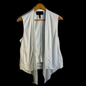 BCBGMaxAzria Ryland Draped front vest. Off white.Size Small.